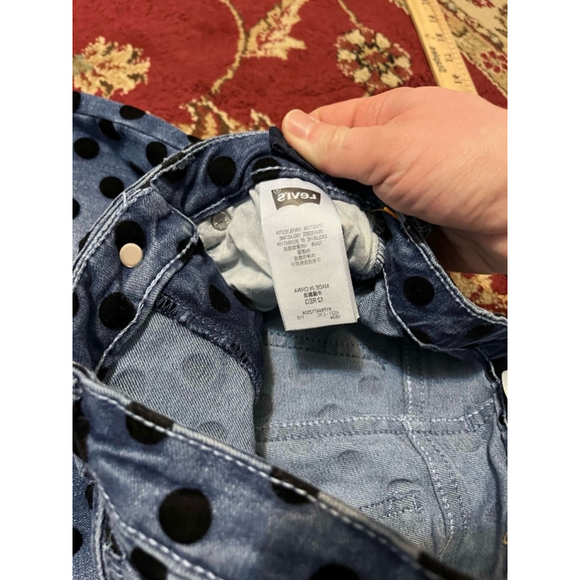 Levi's Bottoms Girl’s 711 Skinny Polka Dots Jeans Sz 12 Regular - Picture 4 of 6